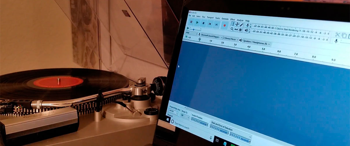 Make music using a turntable