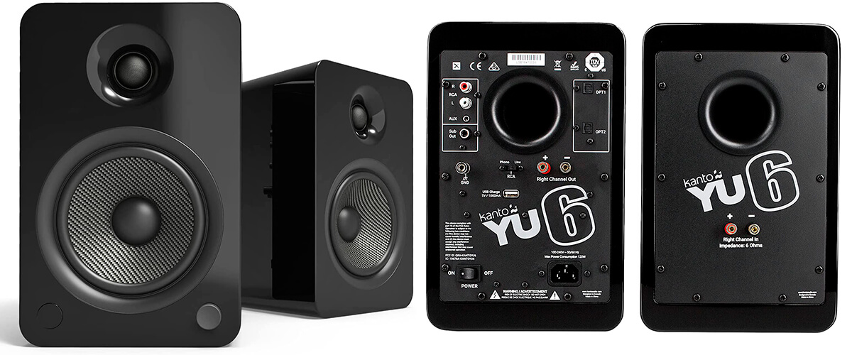 best active bookshelf speakers Kanto YU6