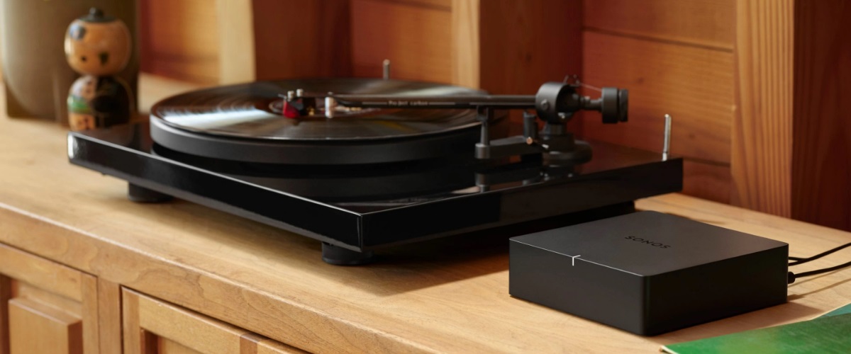 A turnatable with Sonos