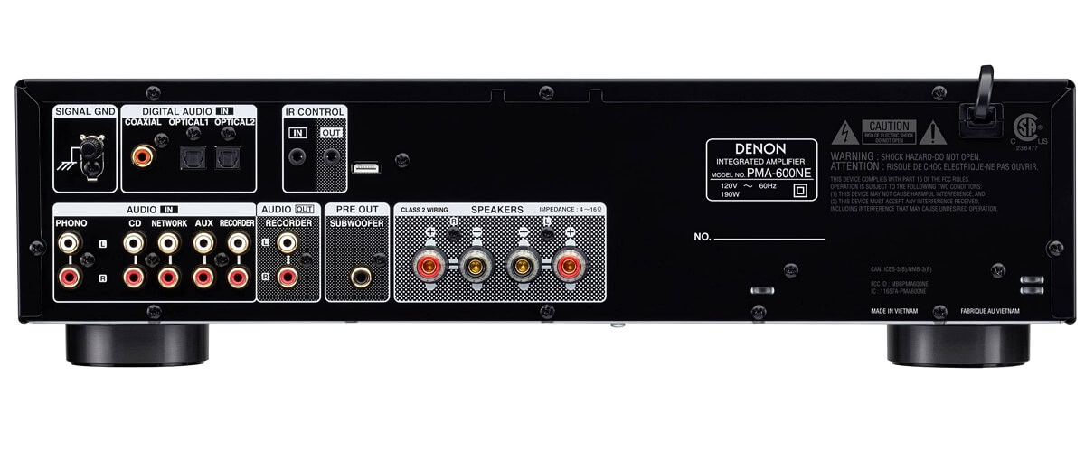 Denon PMA-600NE back