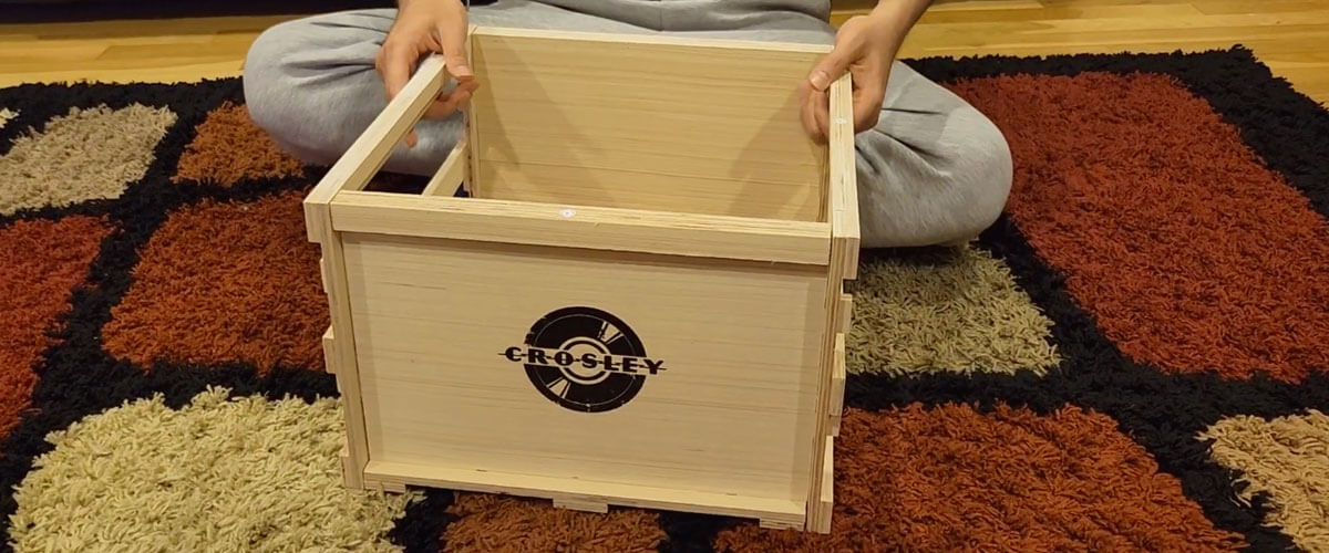 Crosley Stackable Record Storage Crate installation